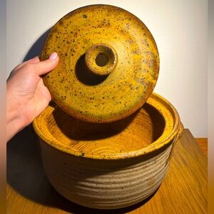 Rare John V Porter Brutalist Ceramic Arts Calgary Canada Serving Dish Signed